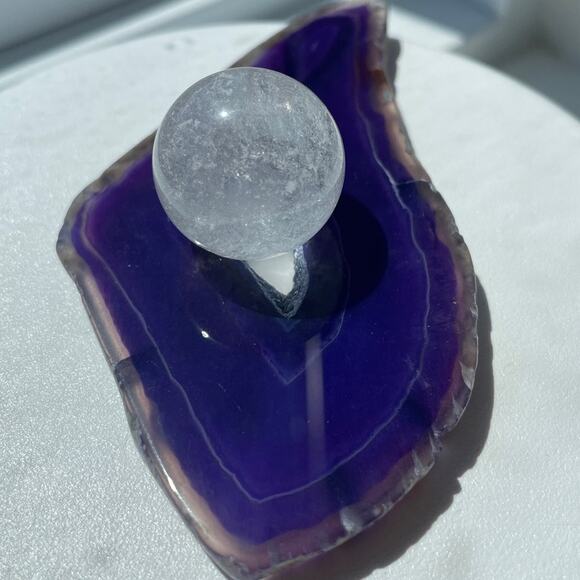 Pretty Clear Quartz Sphere - Picture 1 of 9